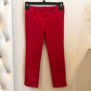 Red stretchy leggings